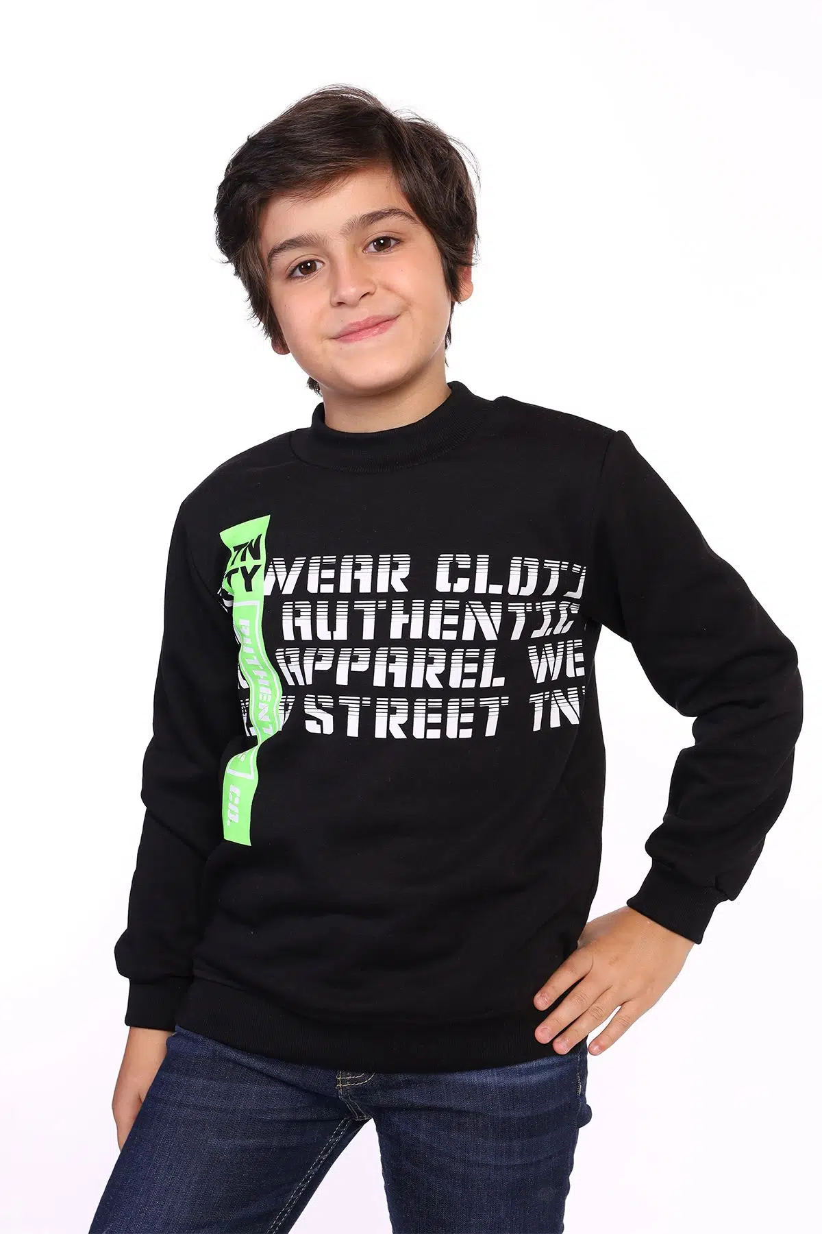 Toontoy Erkek Çocuk Tnty Baskılı Sweatshirt - Siyah