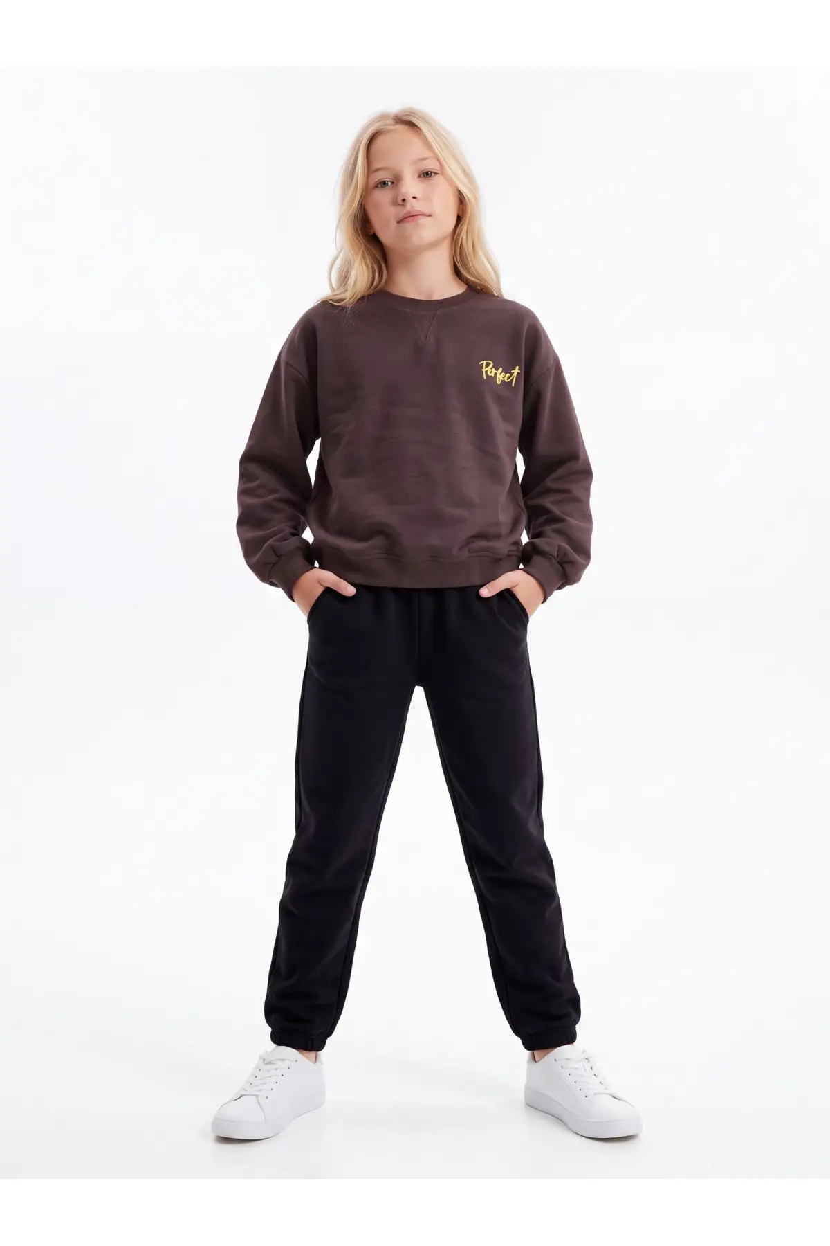 Toontoy Kız Çocuk Göğüsü Perfect Armalı Sweatshirt